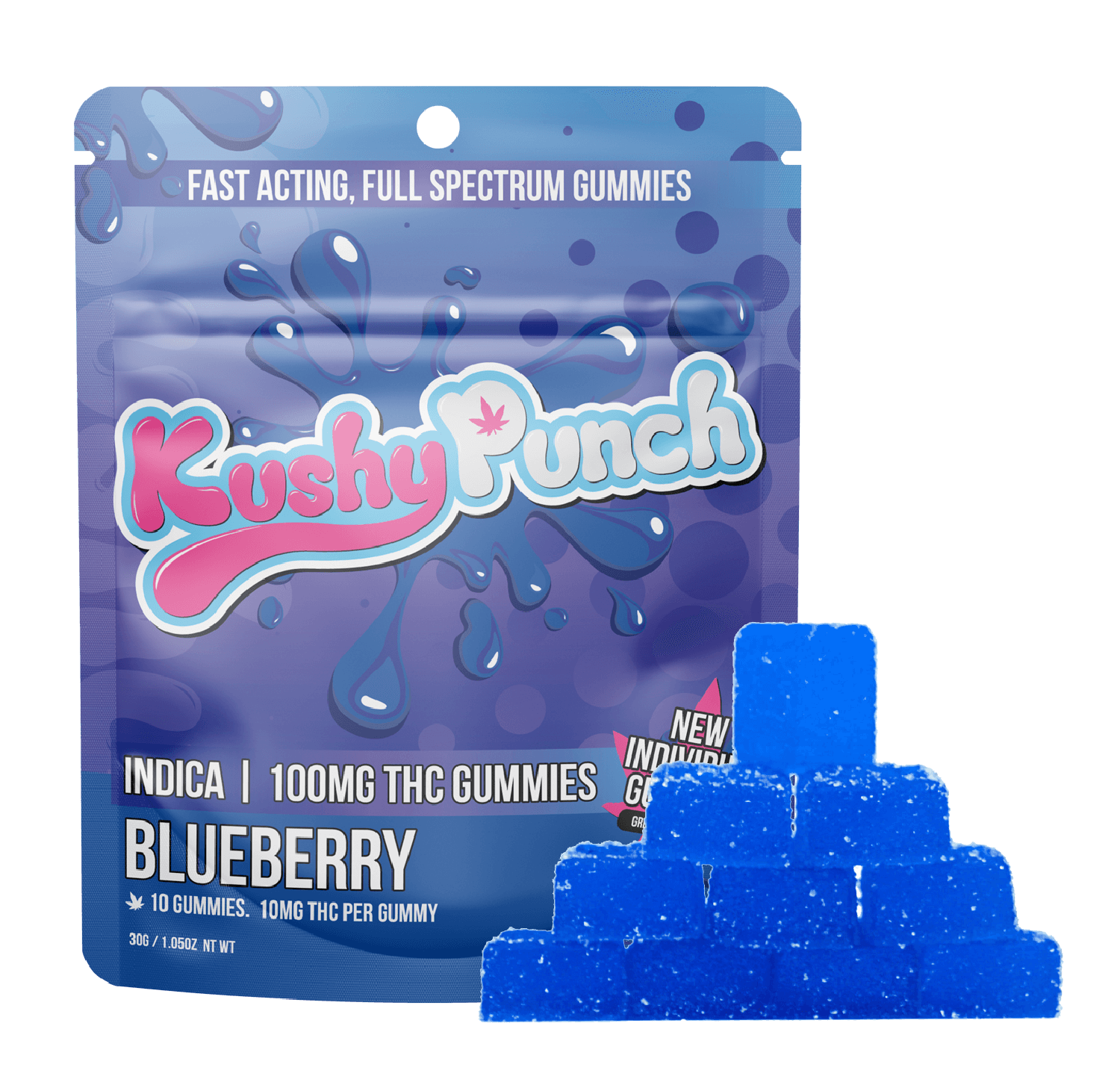 Kushy Punch Blueberry Indica 200mg