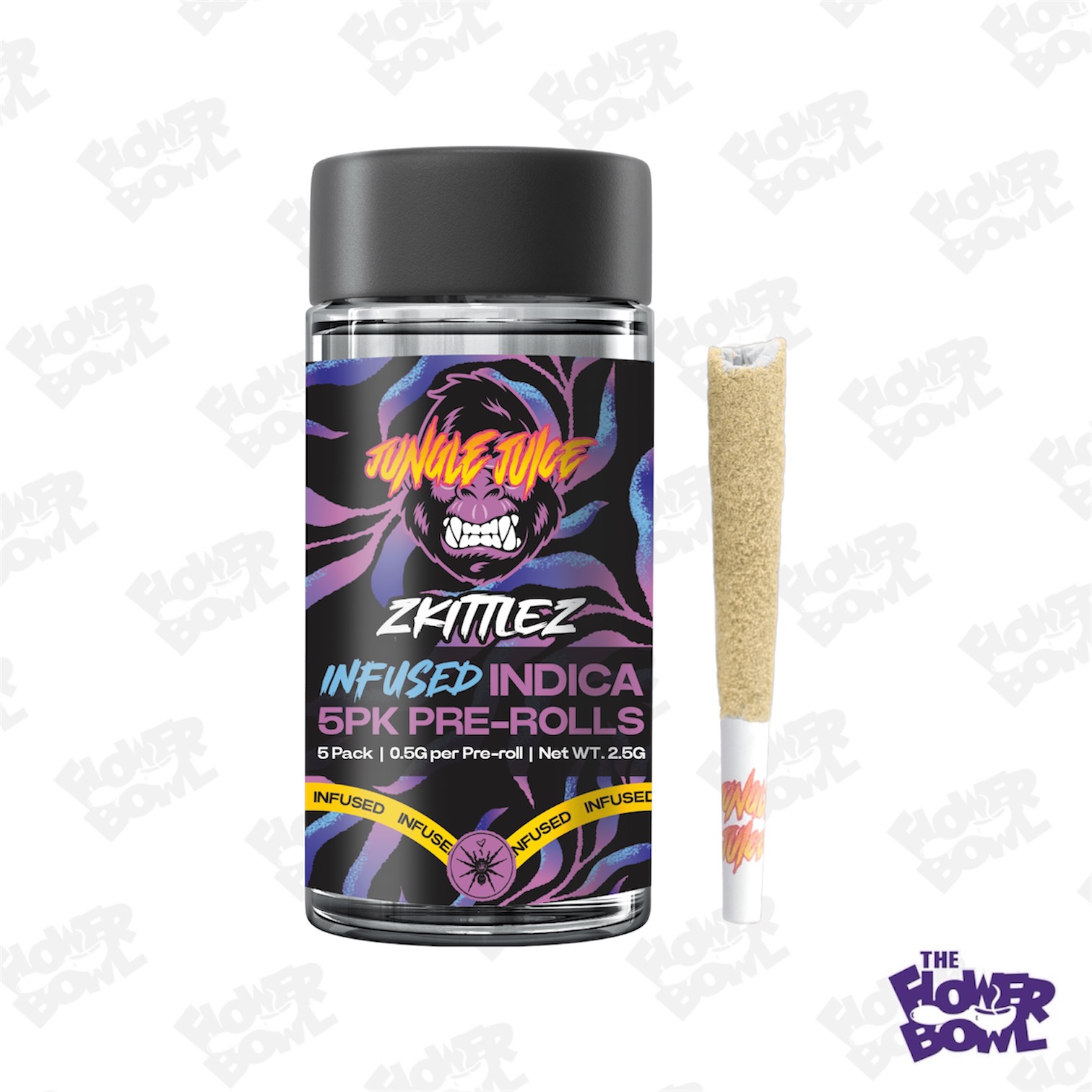 Jungle Juice: Zkittles Infused Preroll 5pk (I) 3.5g
