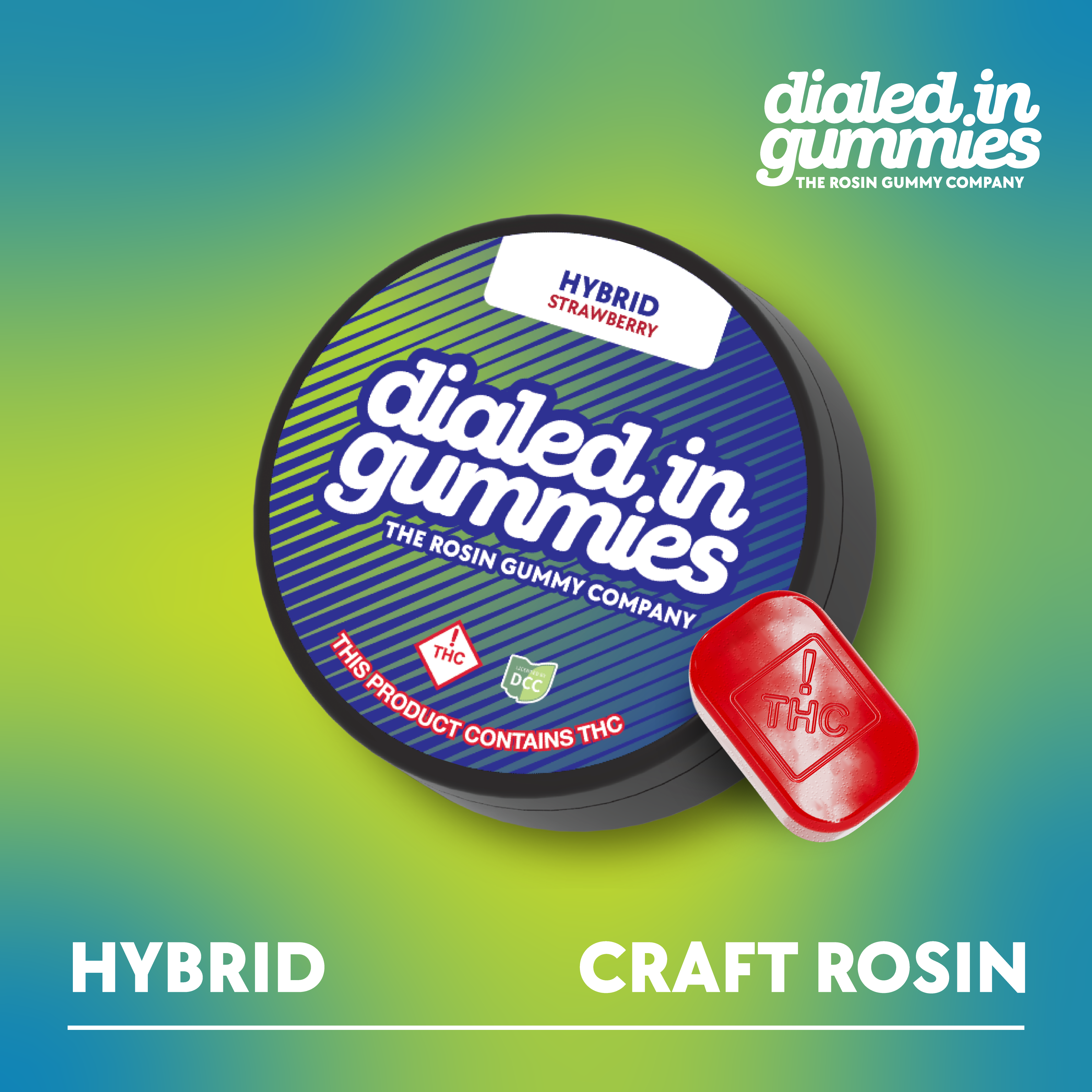 300mg - Strawberry - Rosin Gummies (10pk)