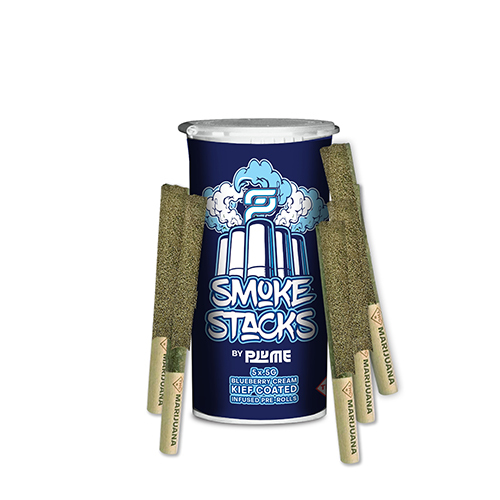 PLUME SMOKESTACKS INFUSED PRE-ROLL PACK BLUEBERRY CREAM (I) [5PK] .5G