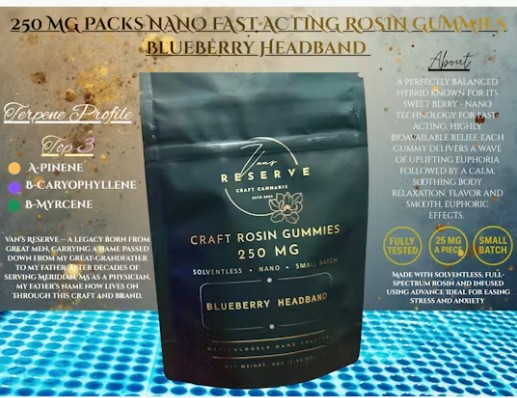 Van Blueberry Headband Rosin Gummies