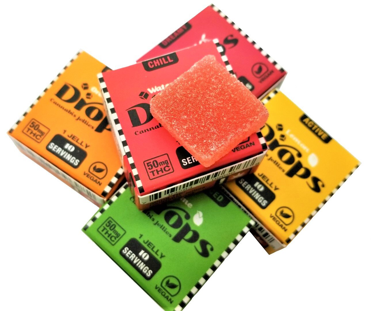 EDIBLE GUMMY - 100MG - SINGLE - SATIVA - STRAWBERRY 1:1:2