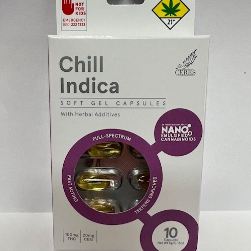 Chill Indica Capsules 10-Pack | 100mg