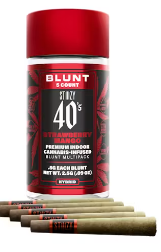 STIIIZY 40's Mini Blunts Strawberry Mango Infused 5PK
