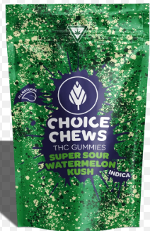Choice - Super Sour Watermelon Kush - 200mg Gummies