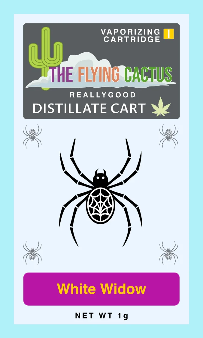 White Widow - 1g Distillate Cartridge - Flying Cactus