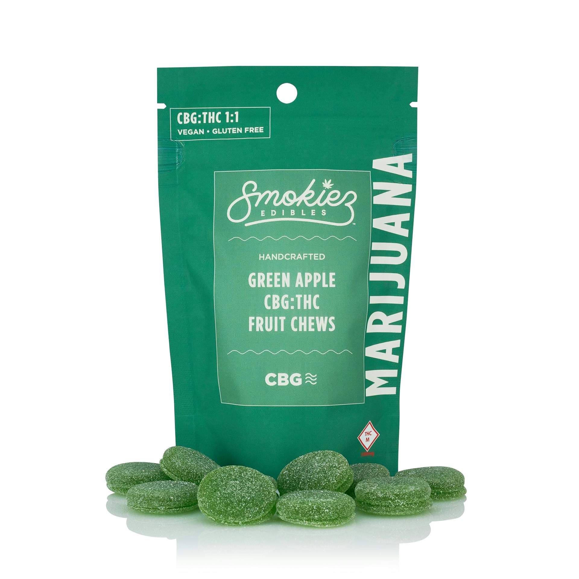 SMOKIEZ GUMMY SWEET GREEN APPLE 1:1 (H) [10PK] 100MG