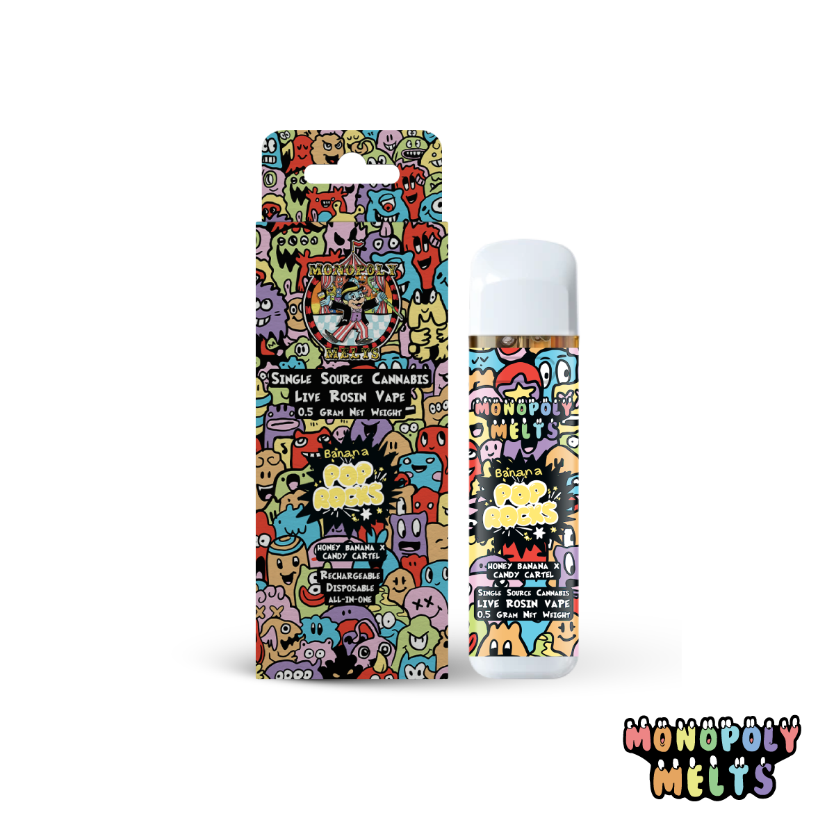 Banana Pop Rocks .5g Live Rosin Disposable