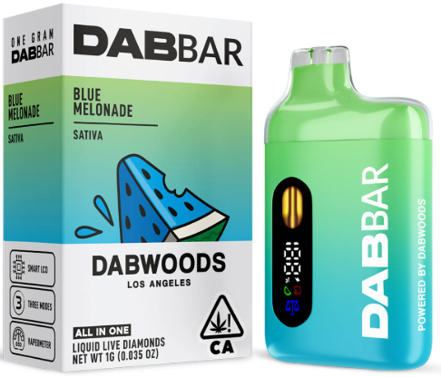 Dabwoods DABBAR 2.0 Blue Melonade Sativa Liquid Live Diamonds All-In-One