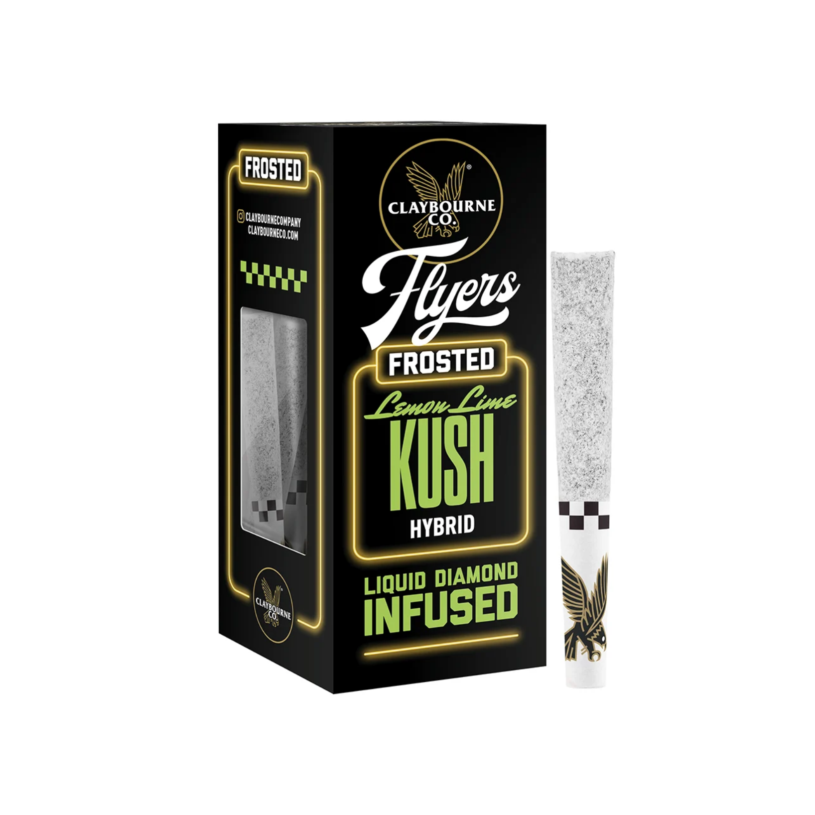 Claybourne Co. Flyers - Frosted Lemon Lime Kush Liquid Diamond Infused 5pk - 2.5g