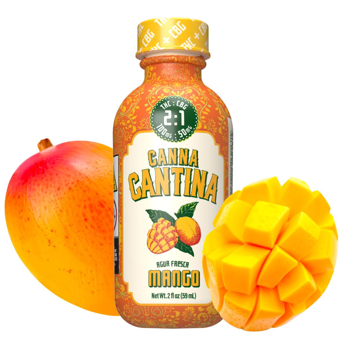 Canna Cantina | Mango | 100mg | Nano Shot | 0.01g by Canna Cantina - edibles cannabis product