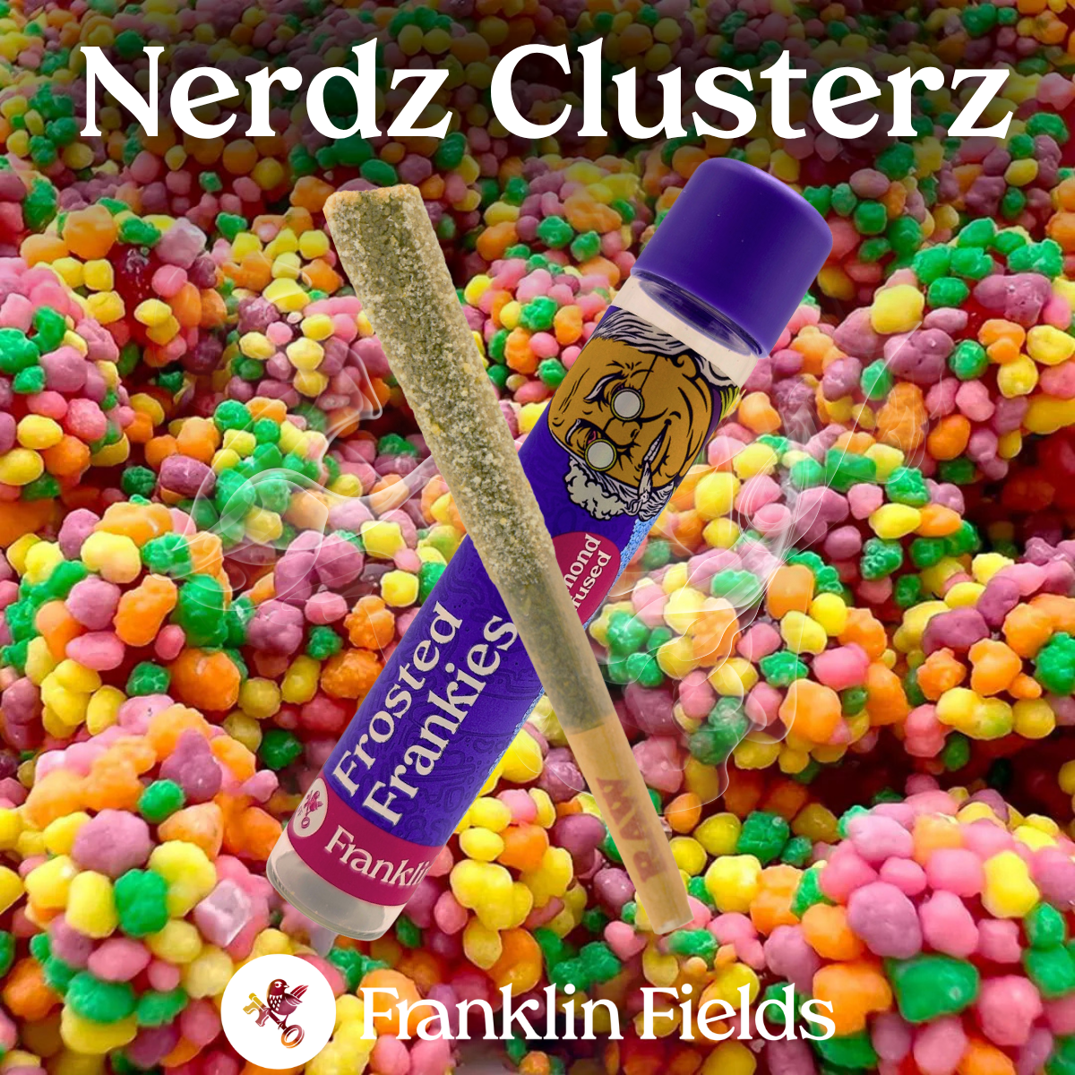 FRANKLIN FIELDS | 1.25G FROSTED FRANKIES INFUSED PRE ROLL | NERDZ CLUSTERZ