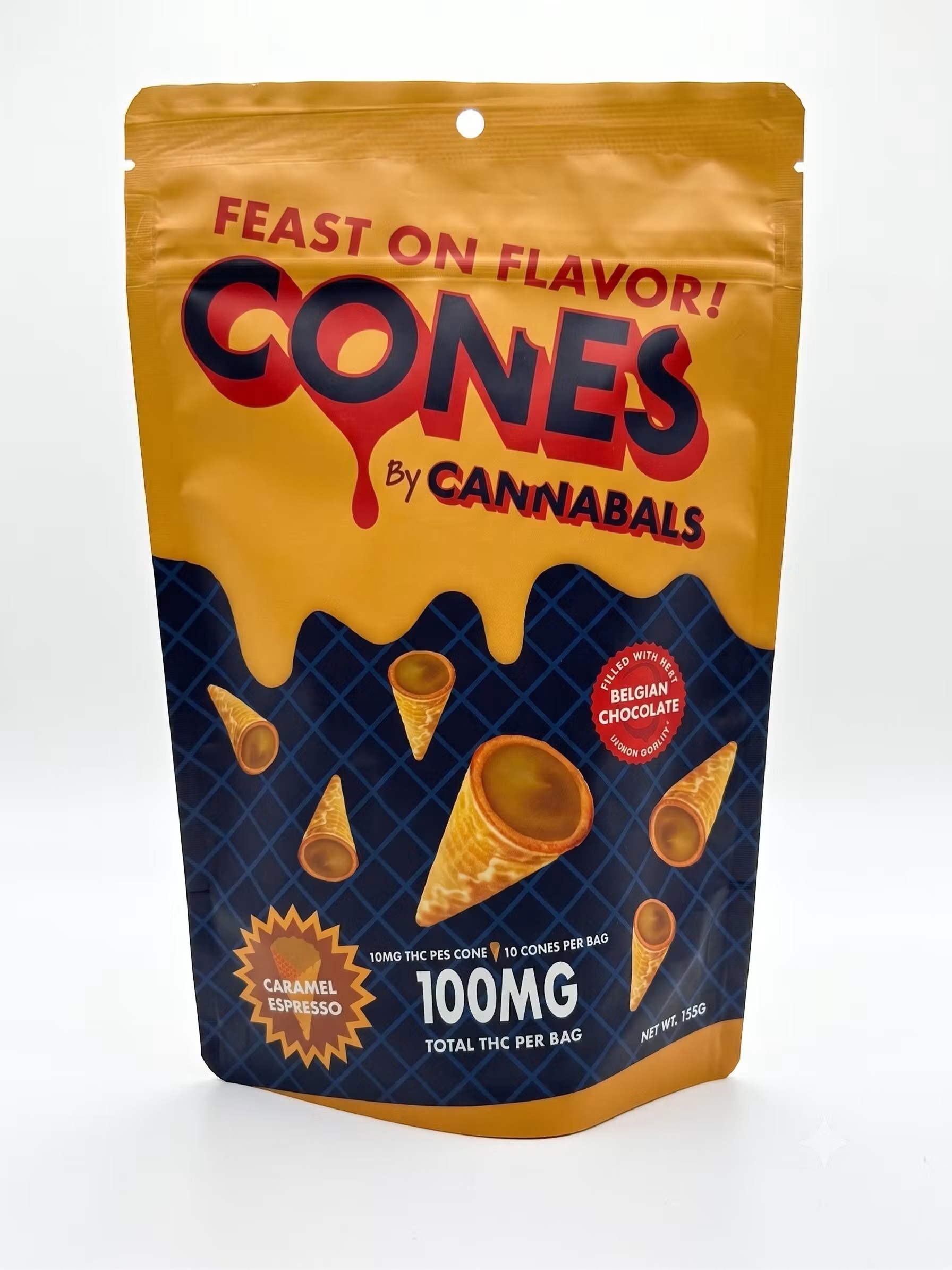 Cannabals | Caramel Espresso Cones | 100mg | Edible