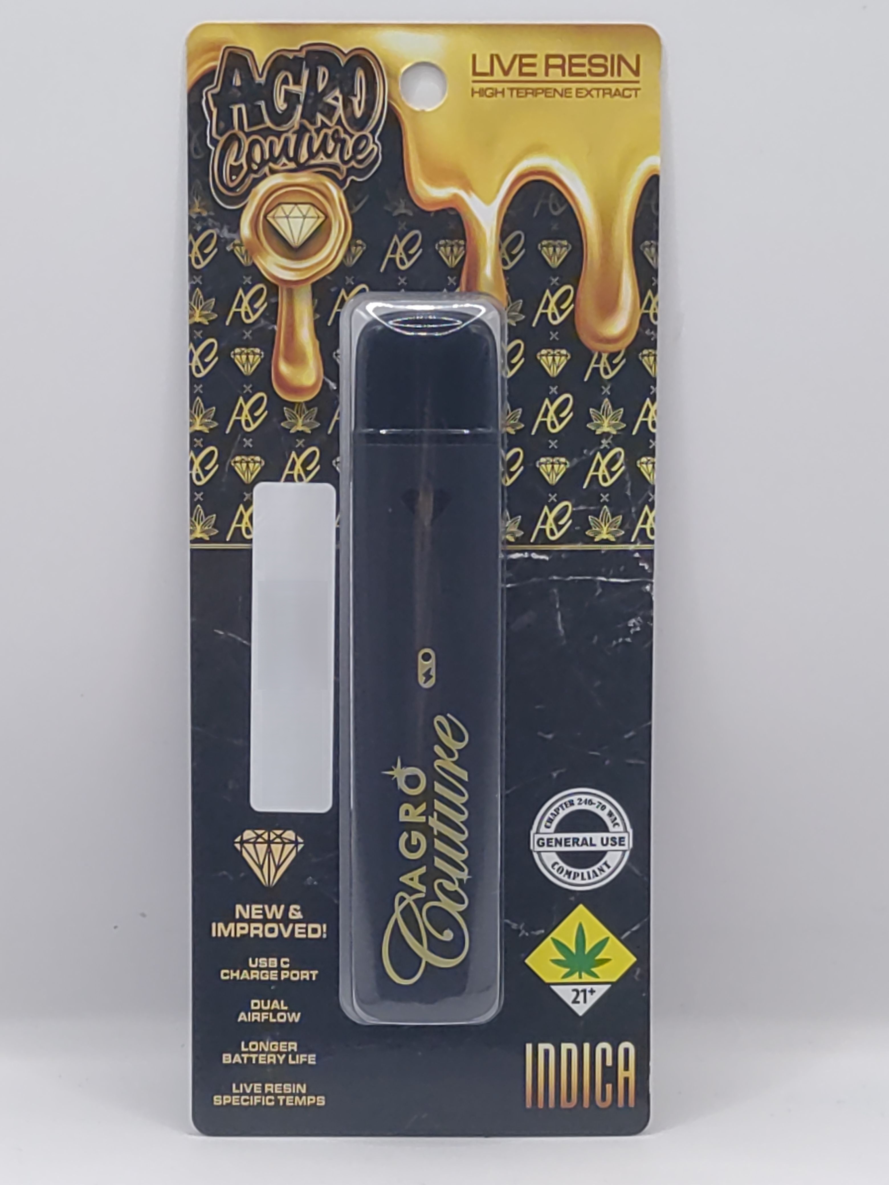 Wedding Cake 1g Live Resin Disposable Vape Agro Couture