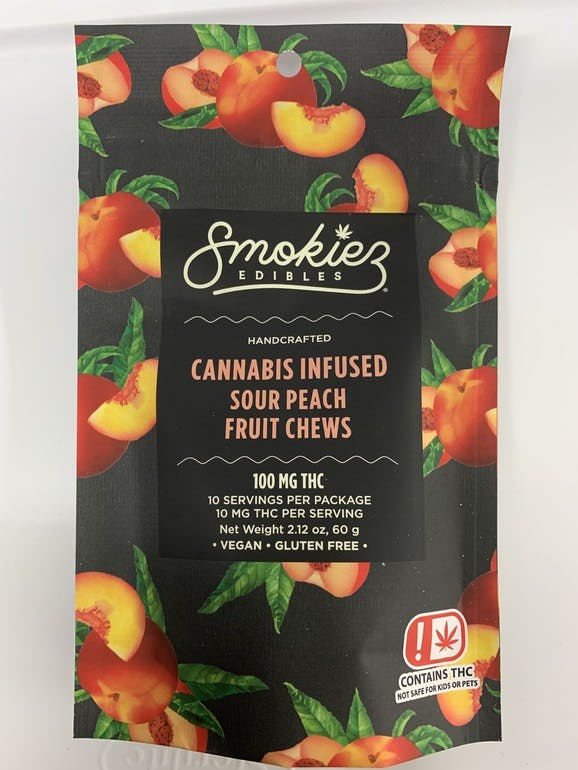 Single Sour Peach Sativa 100mg | Smokiez
