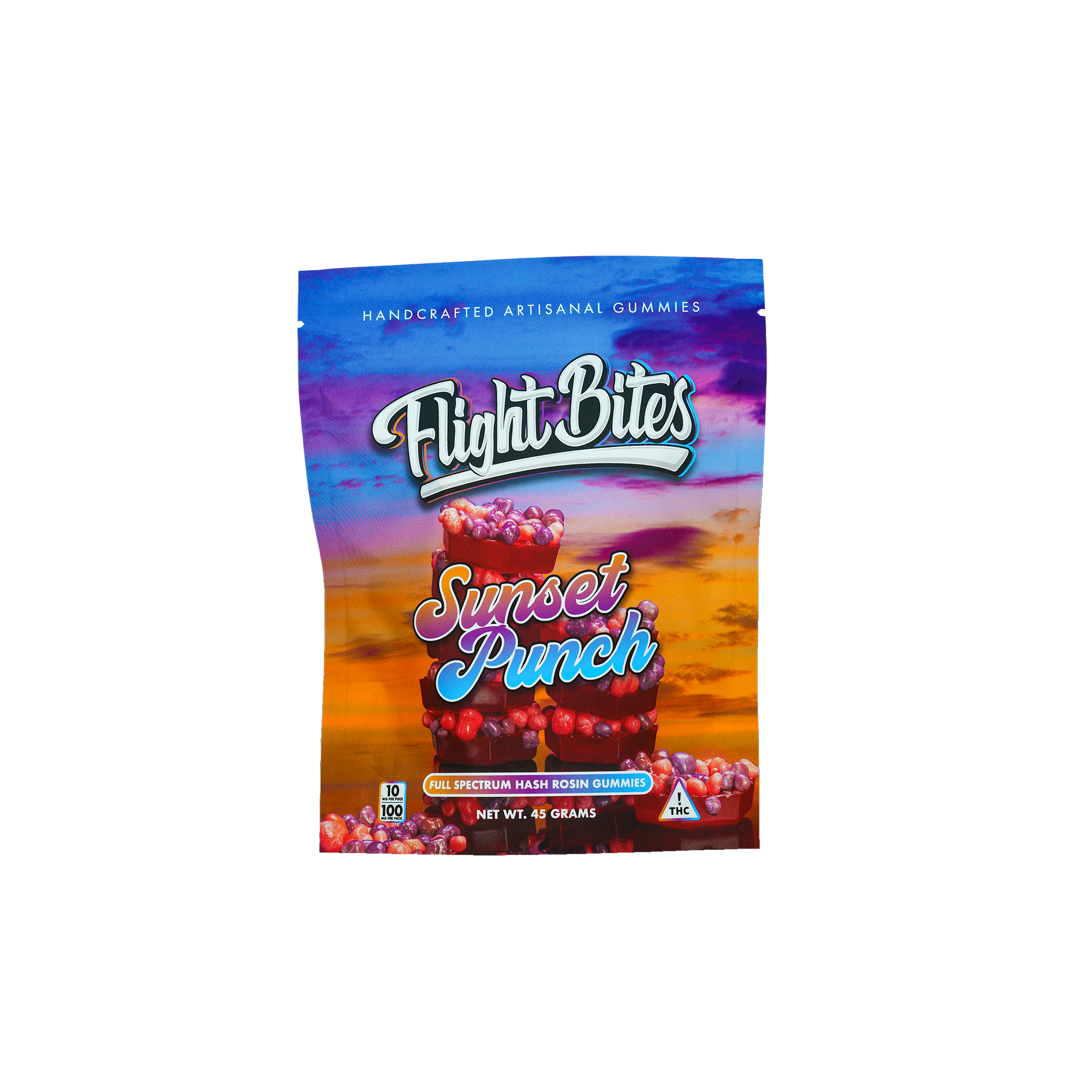Flight Bites Sunset Punch Rosin Gummies 100mg 10pk | Planet 13 Las