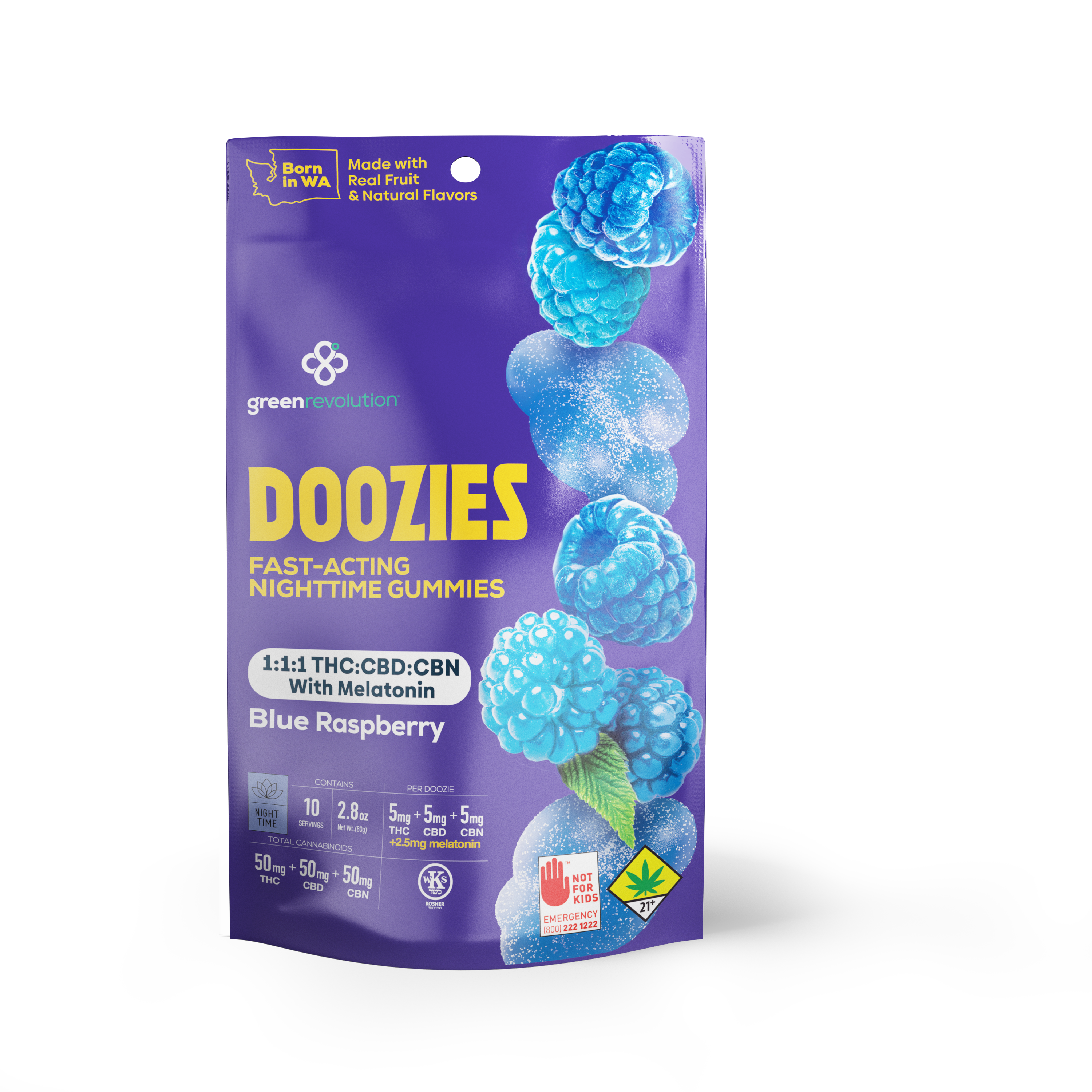 Doozies Blue Raspberry Nighttime