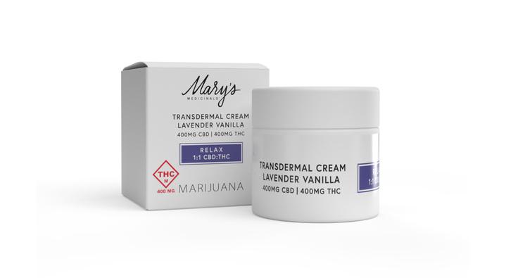 400mg Transdermal Cream | "Relax" 1:1 THC:CBD (Lavender Vanilla)