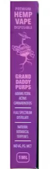 Grandaddy Purps 1ml Cbd Disposable