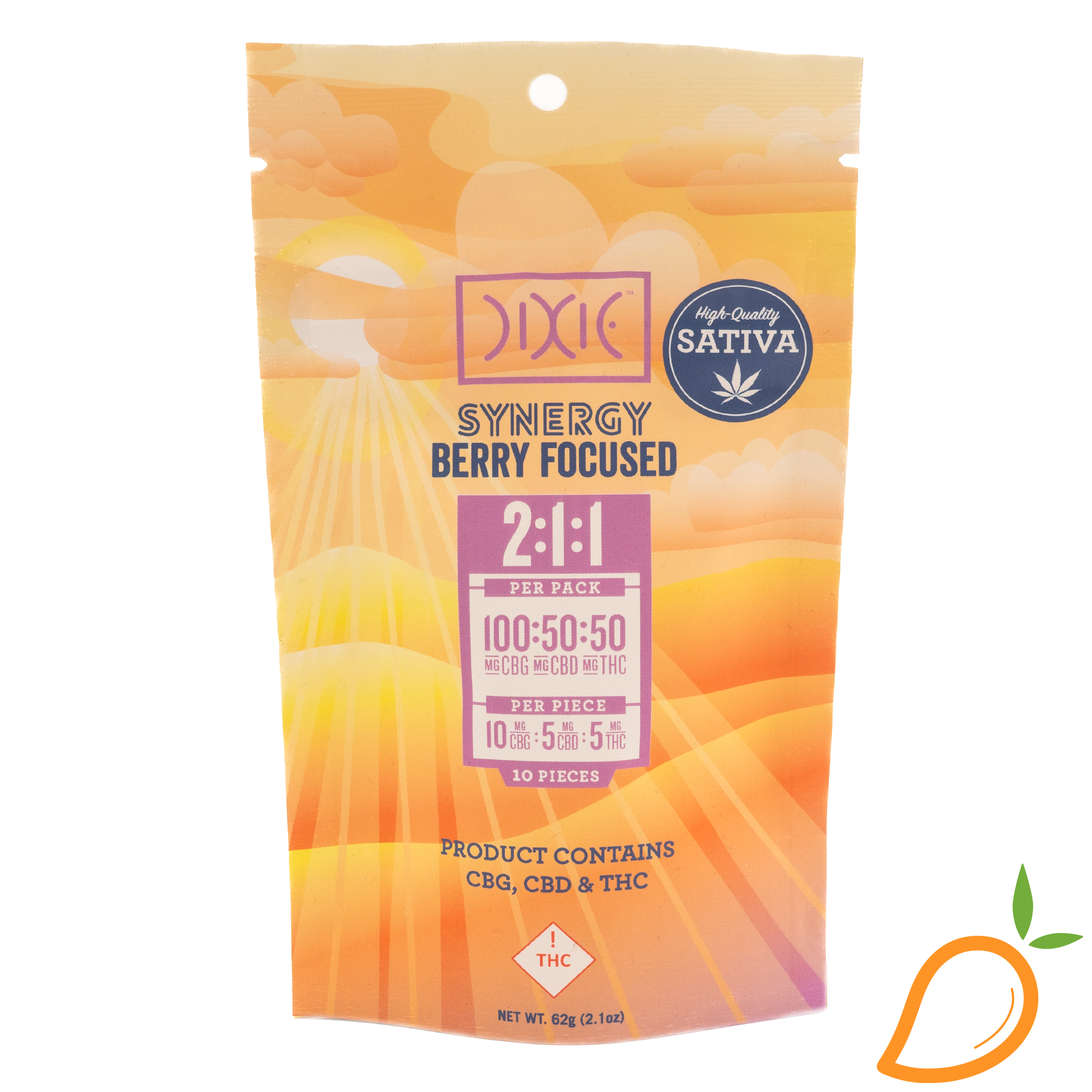 100mg 2:1:1 CBG/THC/CBD Synergy Berry Focused Gummies