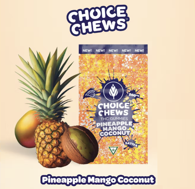 CHOICE CHEWS | PINEAPPLE MANGO COCONUT | SATIVA | 200MG