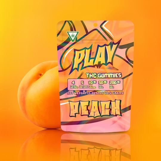 Play: Peach 200MG Gummies (50mgx4)