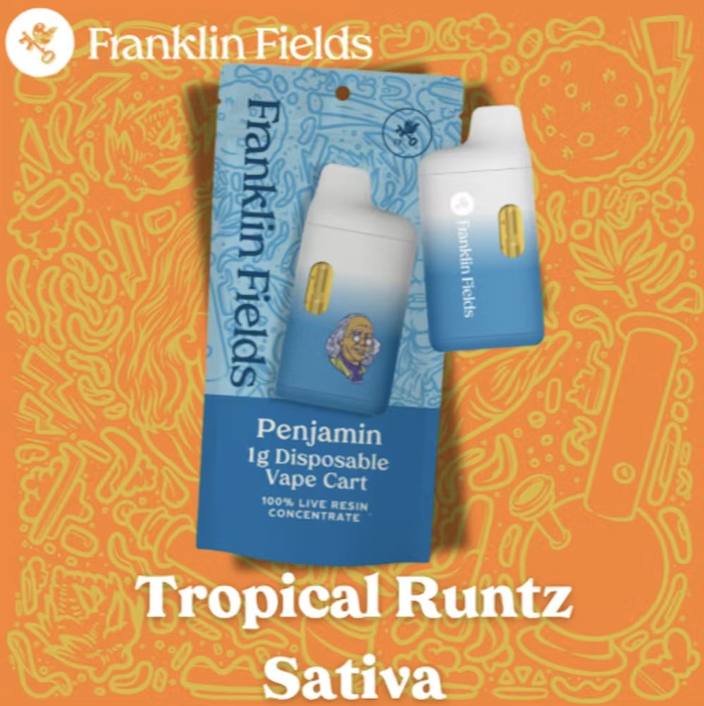 Franklin Fields Tropical Runtz Live Resin Penjamin 1.0g