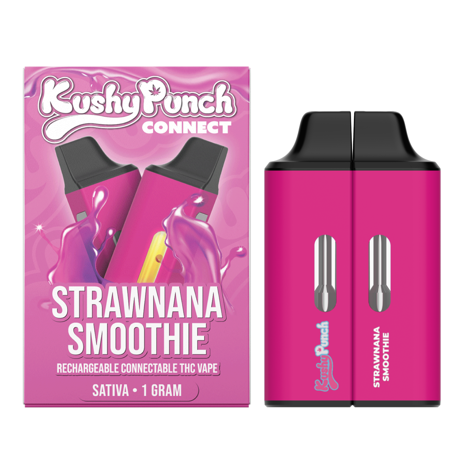 Kushy Punch | Strawnana Smoothie Live Resin Connect Vape | Green Flower  Wellness