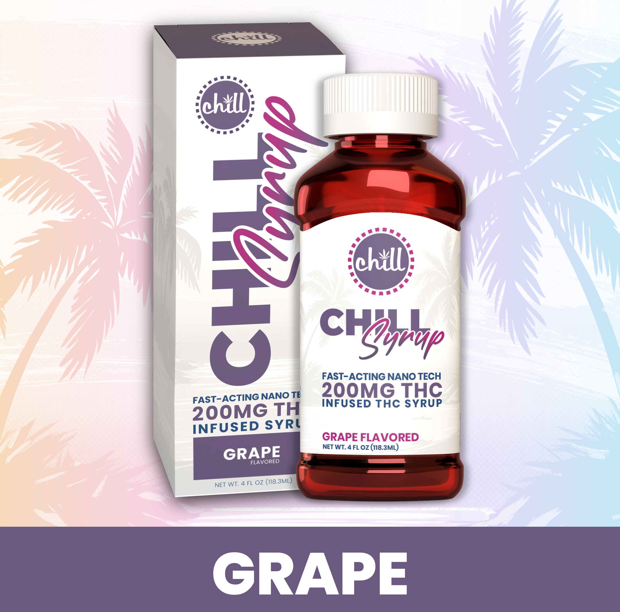 Chill Medicated Syrup 200mg - Grape