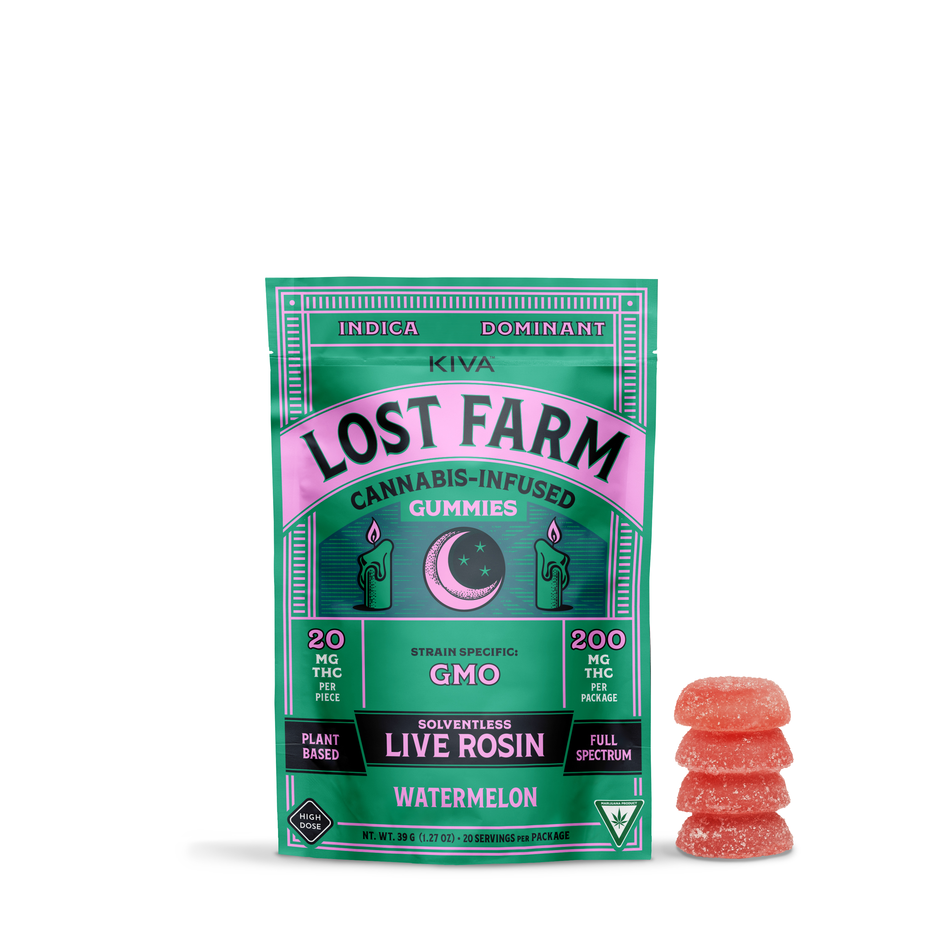 Lost Farm - Gummies - 200mg Live Rosin - Watermelon x GMO