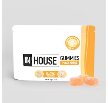 Peach Mango Gummies ( H ) 10pk 100mg