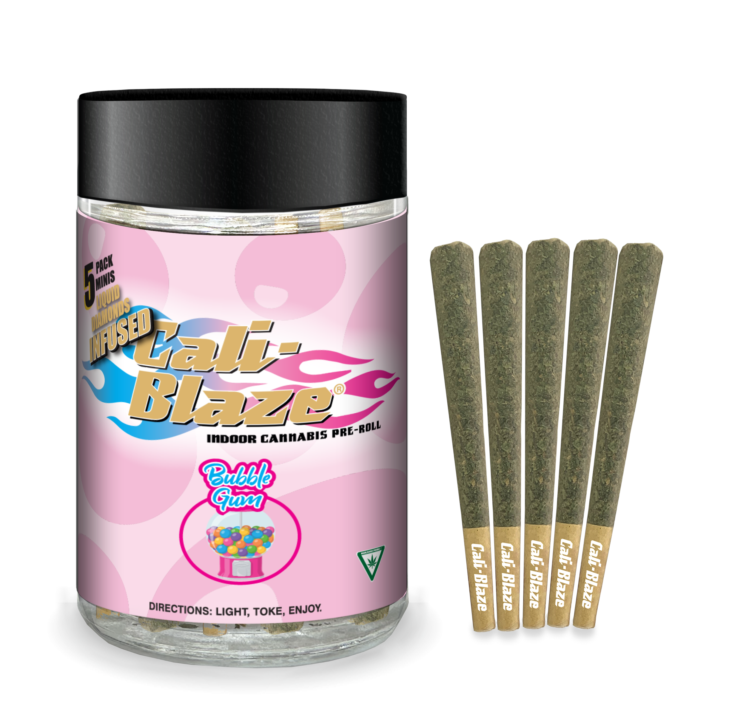 Cali Blaze | Bubblegum | Infused Pre-Roll 5pk