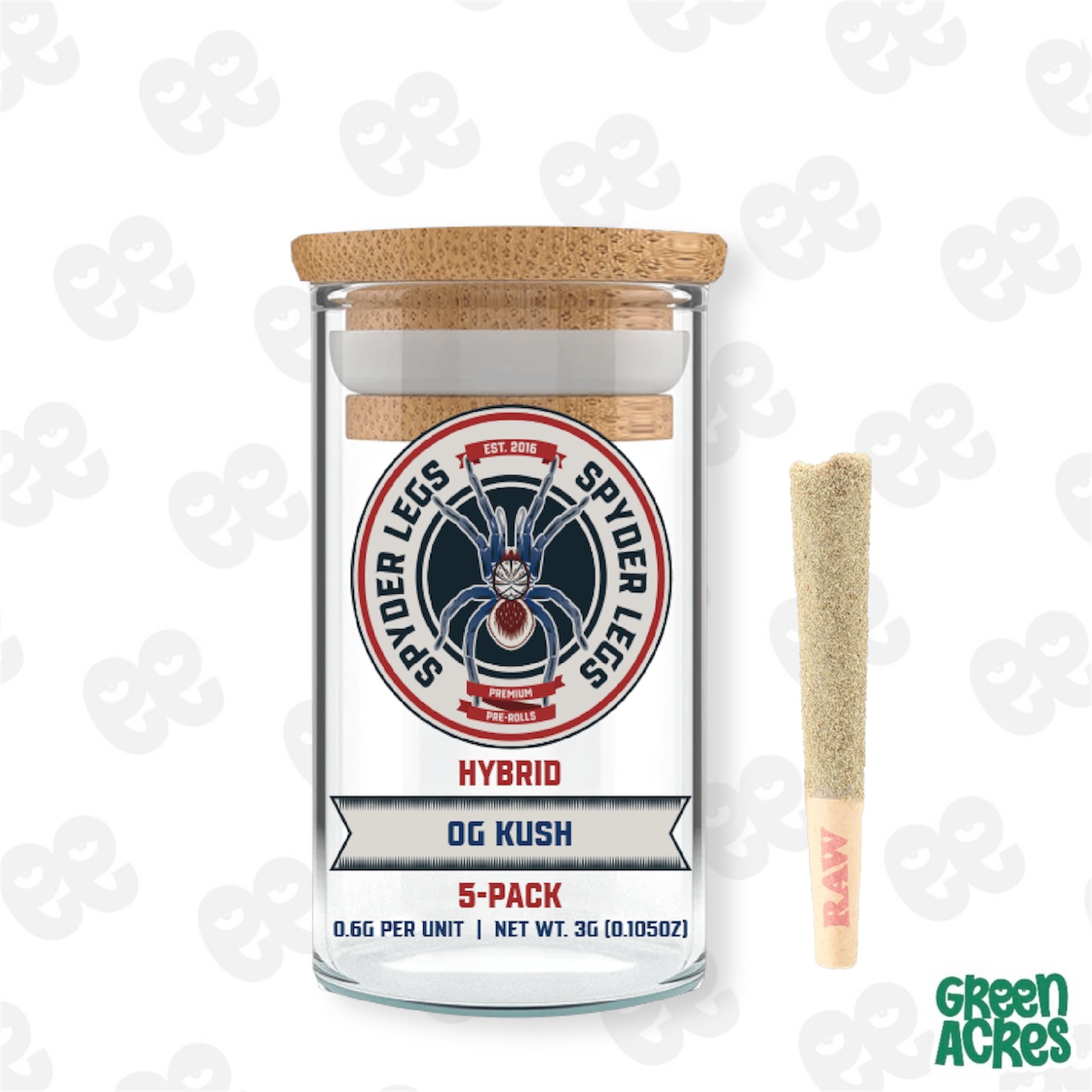 Spyder Legs: OG Kush 5 Pack Infused Multi Pack (0.6gx5)
