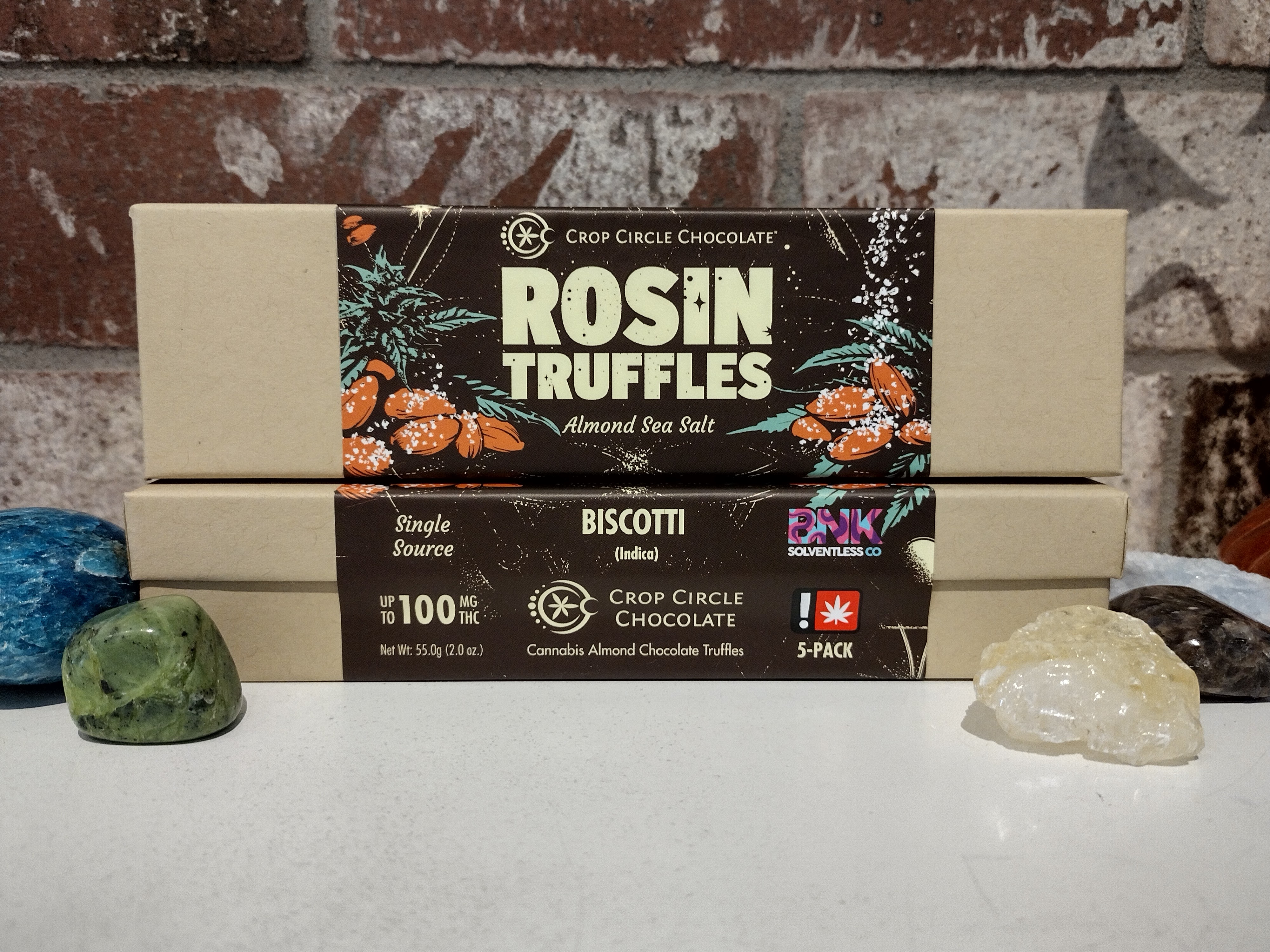 Crop Circle Chocolates: Dark Almond Sea Salt Truffles