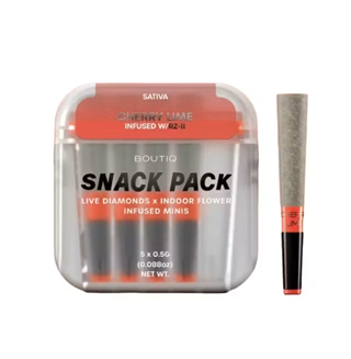 Boutiq Snack Pack | Cherry Lime x RZ-11 | 5PK Diamond Infused Pre-Rolls 2.5G