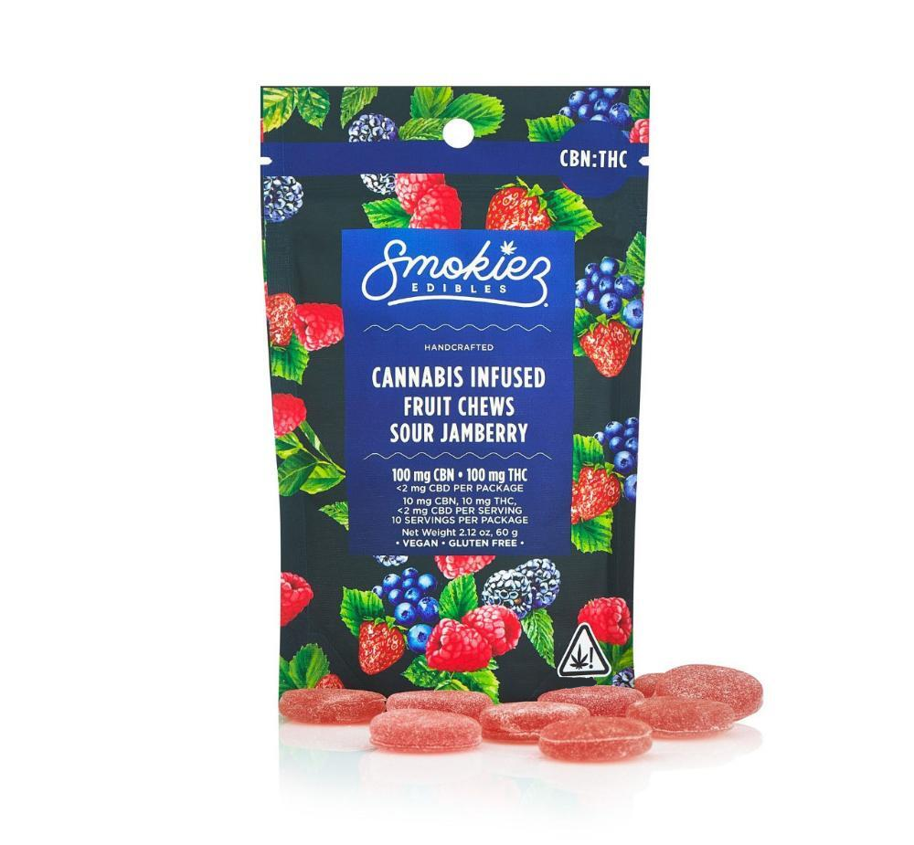 Sour Jamberry | Gummies | 100mg THC:100mg CBN | 10pk