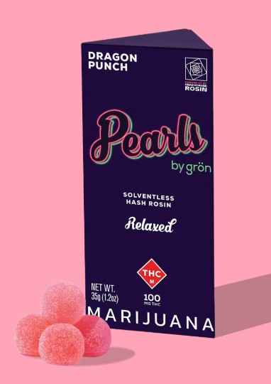 Gron Pearls | Dragon Punch | Indica | 10mg THC  Hash Rosin Infused