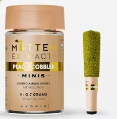 Mitten Extracts | Pre-Roll | Infused | Minis (5 x | 3.5g | Peach Cobbler | Hybrid