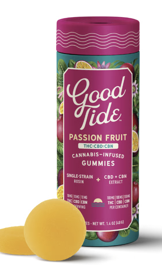 Good Tide Passion Fruit Live Rosin Gummies