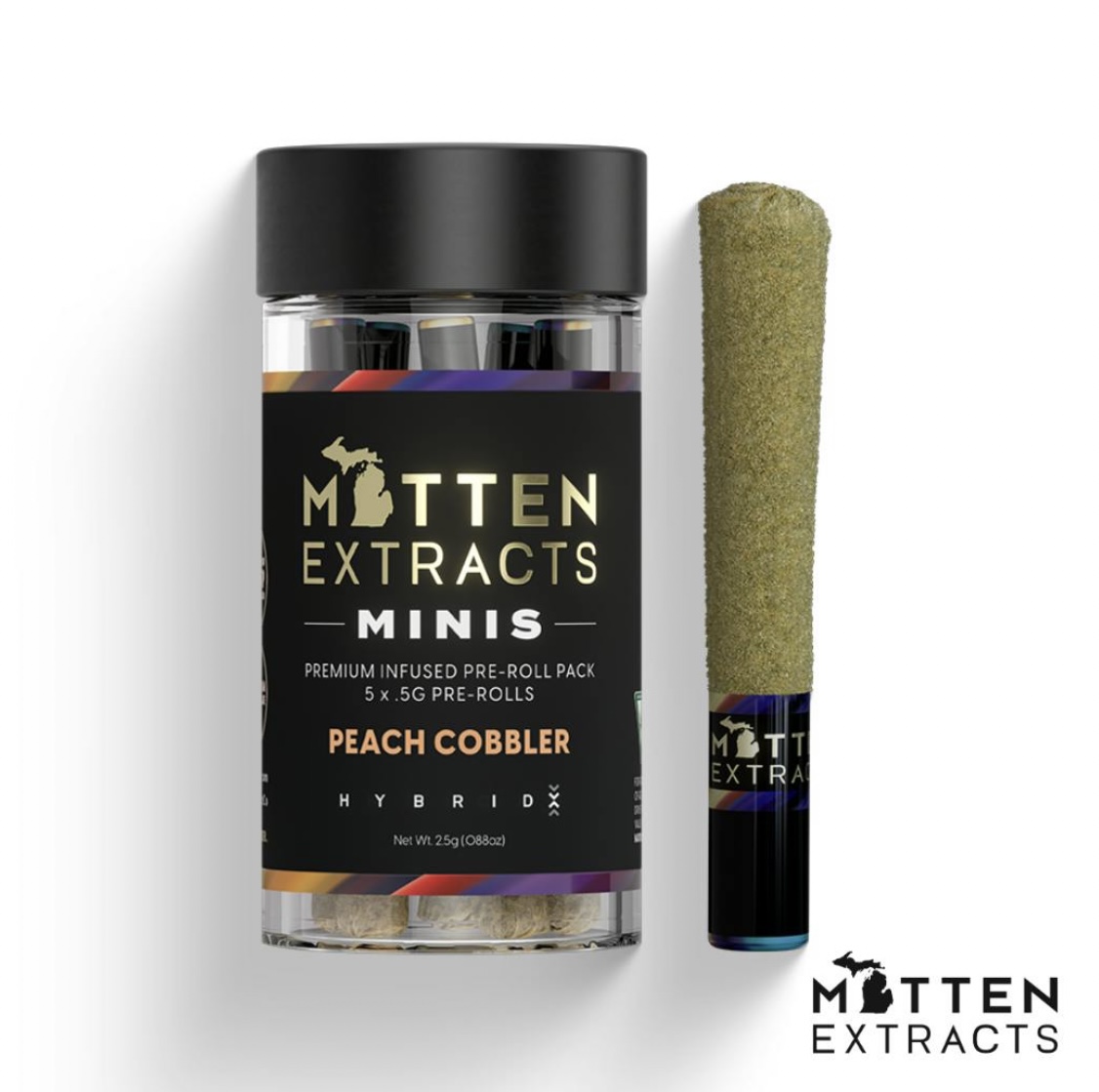 Mitten Extracts: Peach Cobbler (H) Infused 5-Pack (0.7g x 5)