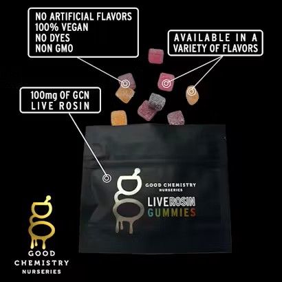 Good Chemistry I Live Rosin Gummies I Blue Raspberry