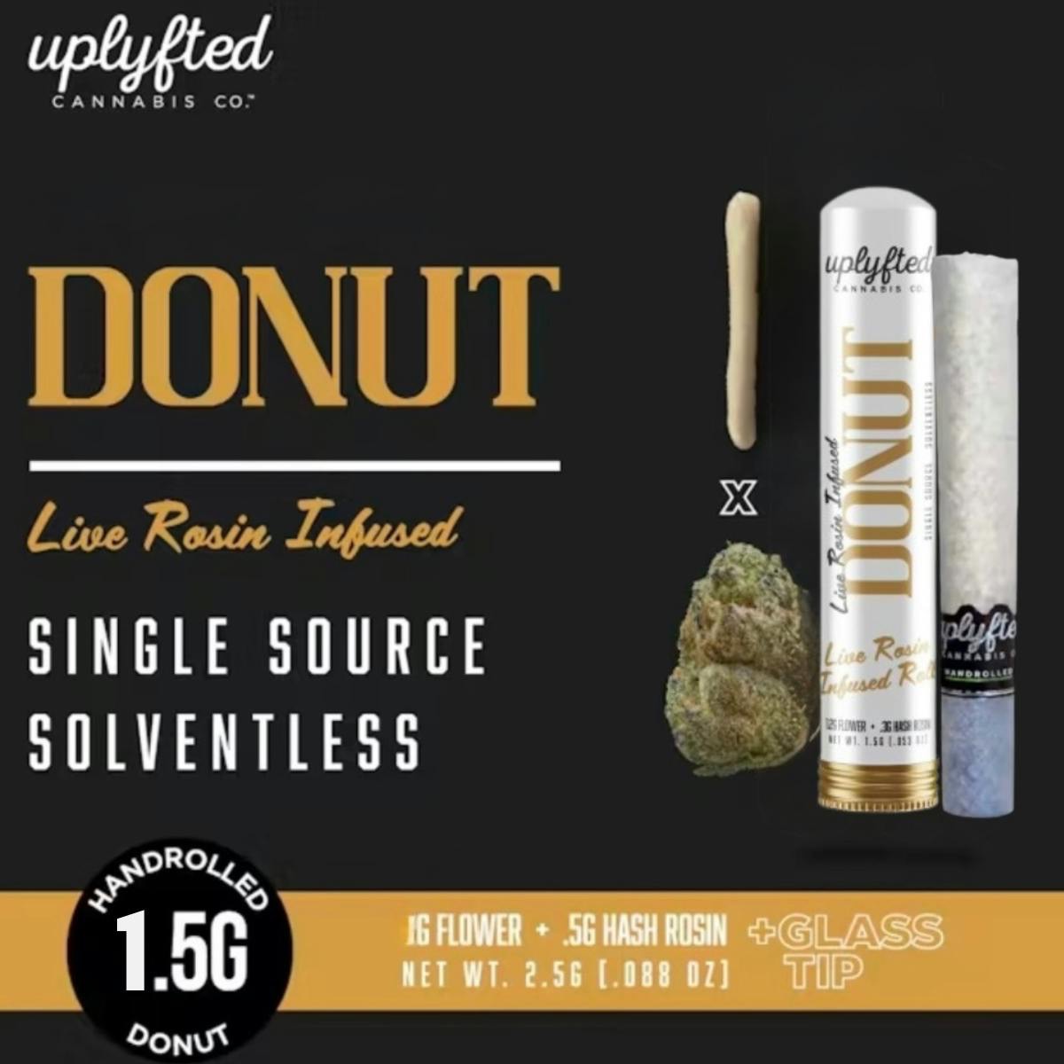 Uplyfted Live Rosin Donut | Grape Gas x Greazy Runtz