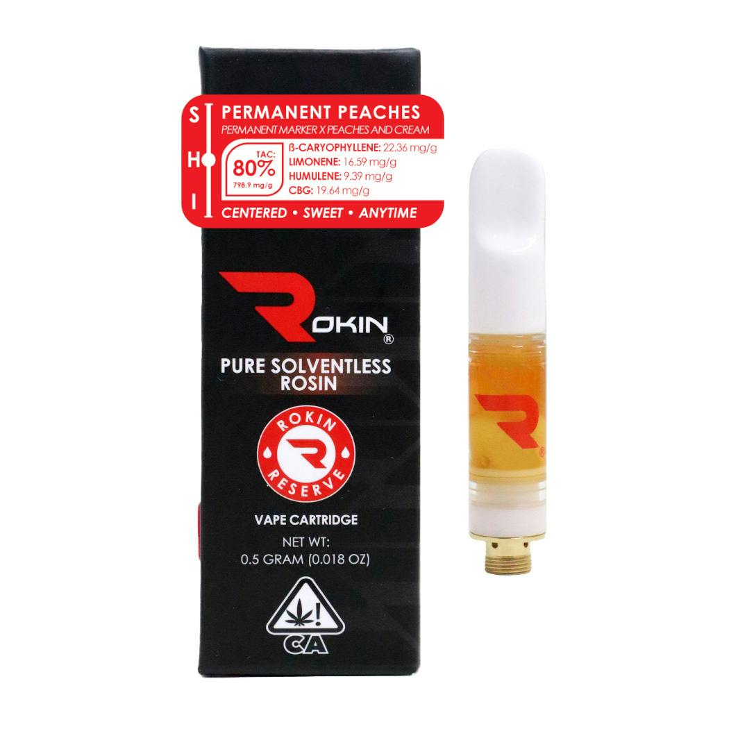 .5g Permanent Peaches Reserve Rosin Cartridge