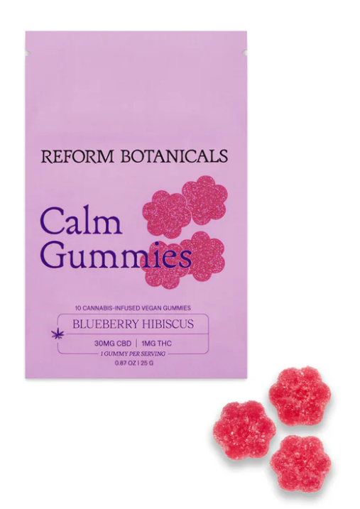 Calm - Blueberry Hibiscus | Full Spectrum CBD Gummies | 10pk