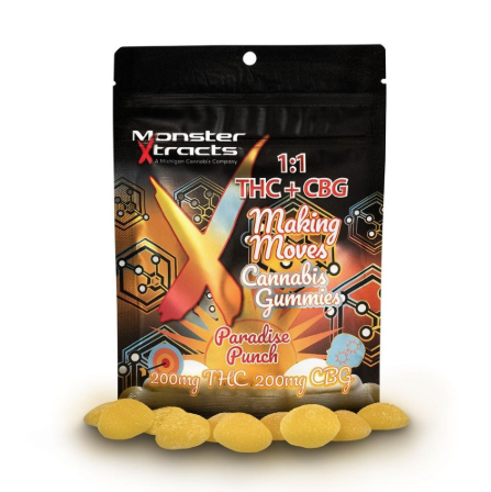 MONSTER EXTRACTS | GUMMIES 200MG | CBG/THC | PARADISE PUNCH