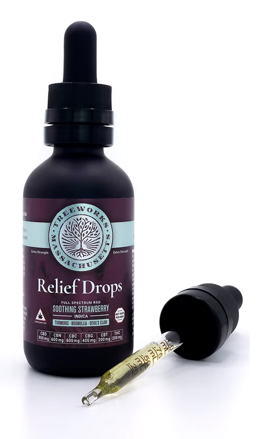 Relief Drops | Tincture | 100mg THC/100mg CBC/100mg CBT/300mg  CBG/300mg  CBN/500mg CBD