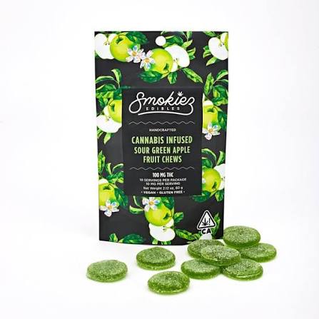Smokiez Edibles | Gummies | Sour Green Apple | THC/CBG/CBD | 100mg