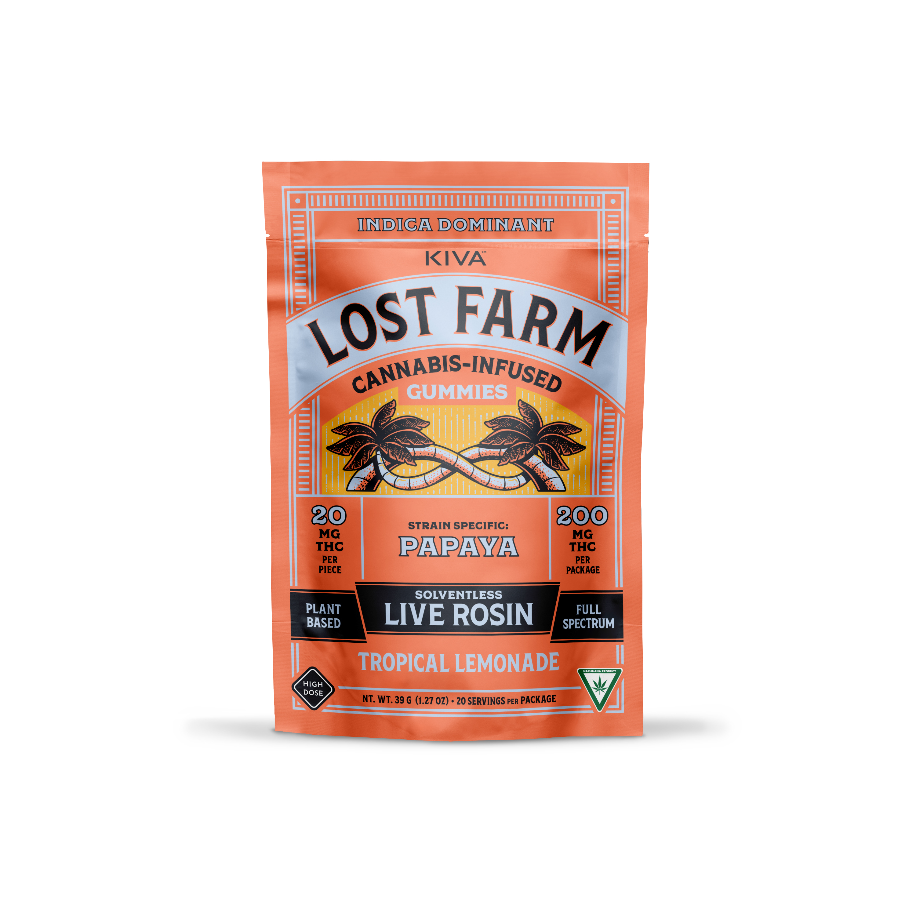 LOST FARM | TROPICAL LEMONADE x PAPAYA | 200mg LIVE ROSIN GUMMIES
