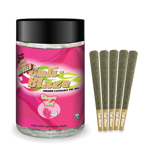 Cali Blaze - 5 Pack Infused Prerolls - Dragonfruit