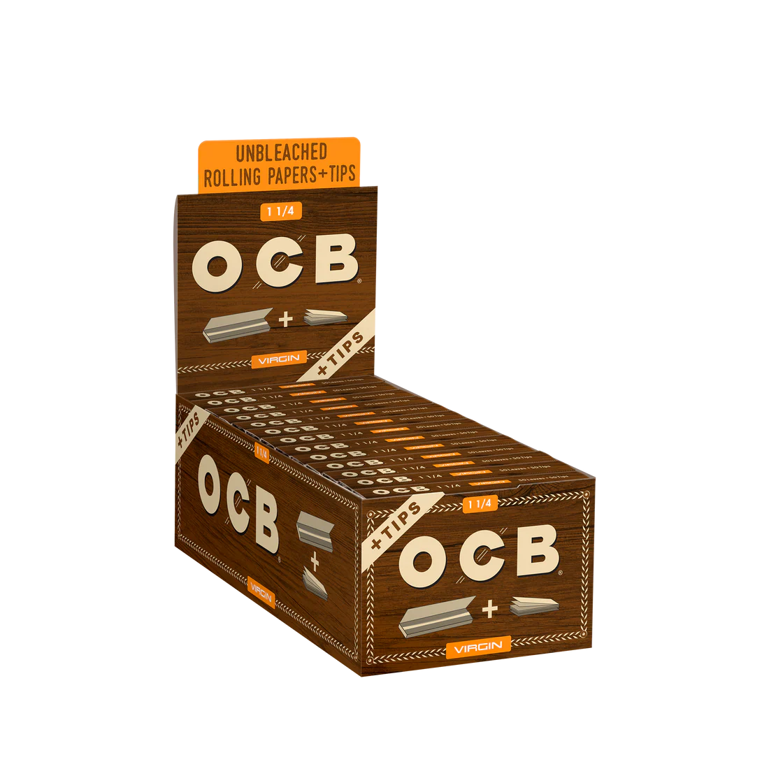 OCB Virgin Unbleached Papers & Tips 1 1/4" product photo